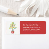 パトリッジモノグラムの差出人住所ラベル ラベル (インサイチュ)