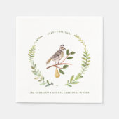 パトリッジ | 12クリスマスモノグラムの休日 スタンダードカクテルナプキン (正面)