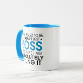 パトロン、私頼は世界のボスになることは最高のない マグカップ (正面左)