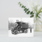 パトロールワゴン、1909年。ヴィンテージ写真 ポストカード (スタンド正面)