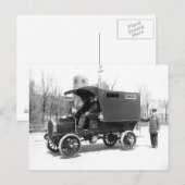 パトロールワゴン、1909年。ヴィンテージ写真 ポストカード (正面/裏面)