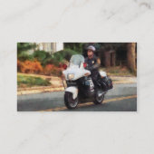 パトロール中のバイク警官 名刺 (裏面)