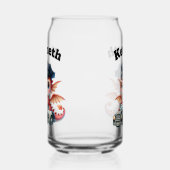 パトロール中のパトカーに愛らしいベビードラゴン ガラス缶 (左)