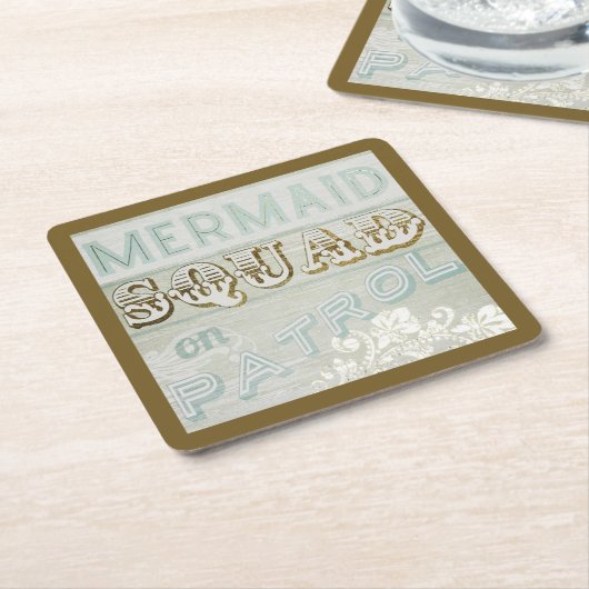 パトロール中の人魚チーム スクエアペーパーコースター (アングル)