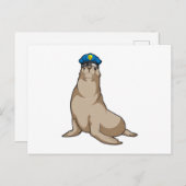 パトロール中の警官 ポストカード (正面/裏面)