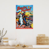 パトロール縁どヴィンテージ漫画簿 ポスター (キッチン)