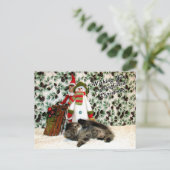 パトンのおもしろいが満杯のクリスマス – 猫/子猫 シーズンポストカード (スタンド正面)
