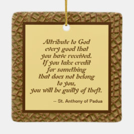 パドアとキリストの子の聖アントニー(JM 05) セラミックオーナメント