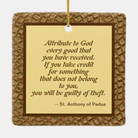 パドアとキリストの子の聖アントニー(JM 05) セラミックオーナメント (裏面)