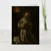 パドアのアンソニー（フランシスコ・デ・ズルバラン、1627年～30年） 箔グリーティングカード (正面)