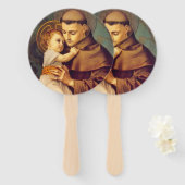 パドアの聖アンソニーとベビー・イエス ハンドファン (正面&裏面)