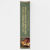 パドアの聖アンソニーベビーイエス引用文  横断幕 (縦)