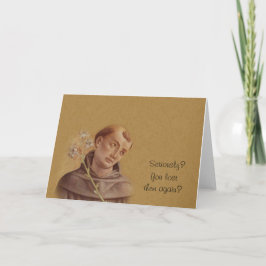 パドアユーモアのあるリリーの聖アントニー カード