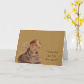 パドアユーモアのあるリリーの聖アントニー カード (黄色い花)