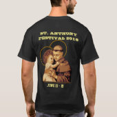 パドゥアのイベントのフェスティバルの饗宴のST ANTHONY Tシャツ (裏面)