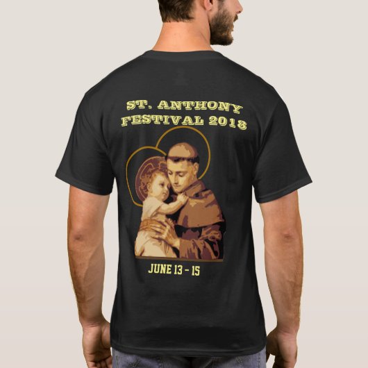 パドゥアのイベントのフェスティバルの饗宴のST ANTHONY Tシャツ (裏面)