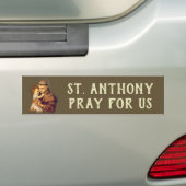 パドゥアのベビーイエス・キリストのSt Anthony バンパーステッカー (車上)