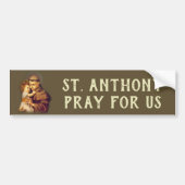 パドゥアのベビーイエス・キリストのSt Anthony バンパーステッカー (正面)