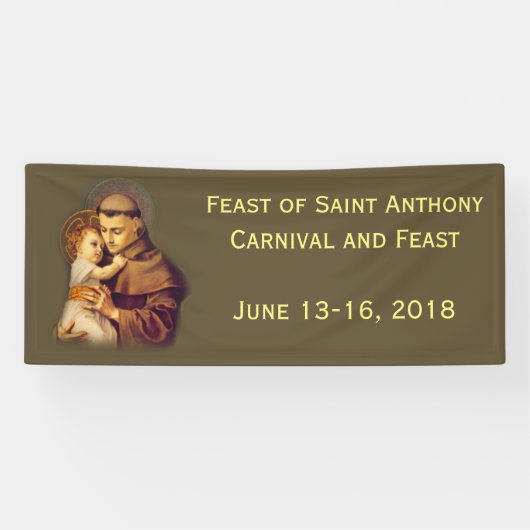 パドゥアのベビーイエス・キリストのSt Anthony 横断幕 (横)