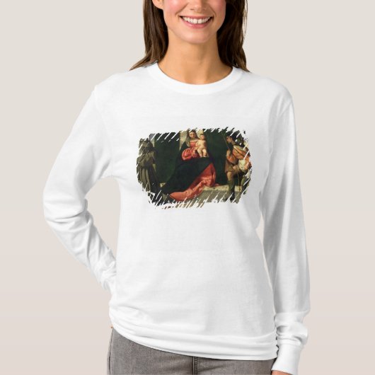 パドゥアのSt Anthonyを持つヴァージンそして子供 Tシャツ (正面)