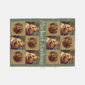 パドゥア及び子供イエス・キリストのパーソナライズなSt Anthony フリースブランケット (正面(横))