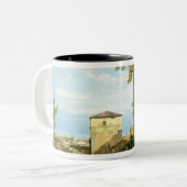 パドゥア、c.1756からのモチーフのCapriccio ツートーンマグカップ (正面左)