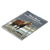 パドック荷車を引くスパイラルノートにベルギーの馬 ノートブック (左側)