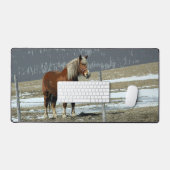 パドック荷車を引くデスクマットにベルギーの馬 デスクマット (キーボード&マウス)