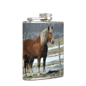 パドック荷車を引くドリンクフラスコにベルギーの馬 フラスク (右)