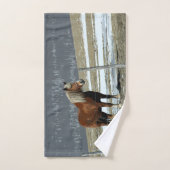 パドック荷車を引くハンドタオルにベルギーの馬 ハンドタオル (ハンドタオル)