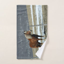 パドック荷車を引くハンドタオルにベルギーの馬 ハンドタオル