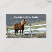 パドック荷車を引く名刺にベルギーの馬 名刺 (正面)