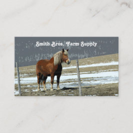 パドック荷車を引く名刺にベルギーの馬 名刺