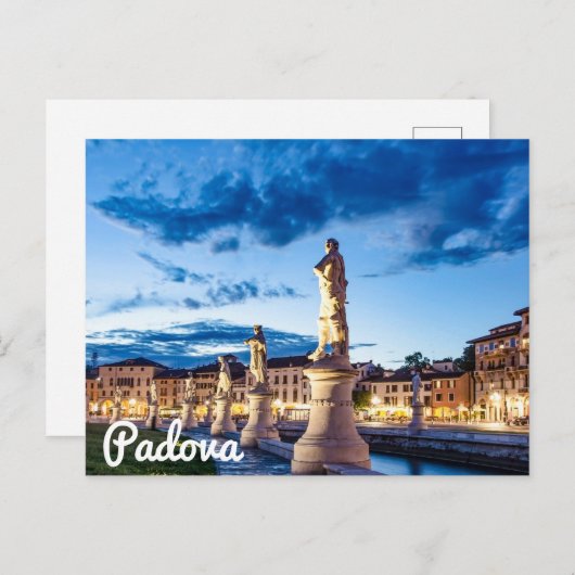 パドバのライトアップ像群 ポストカード (正面/裏面)