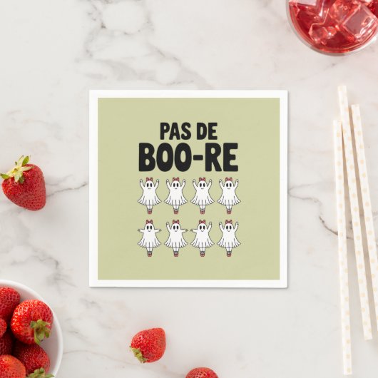 パドブーレバレリーナ幽霊ハロウィン不気味 スタンダードカクテルナプキン (インサイチュ)