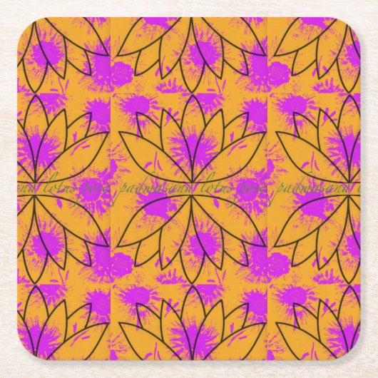 パドマサナ紙コースター スクエアペーパーコースター (正面)