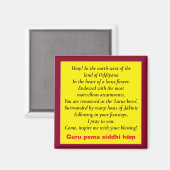 パドマサンバマントラ&セブンライン祈りの言葉/グル マグネット (正面/裏面)