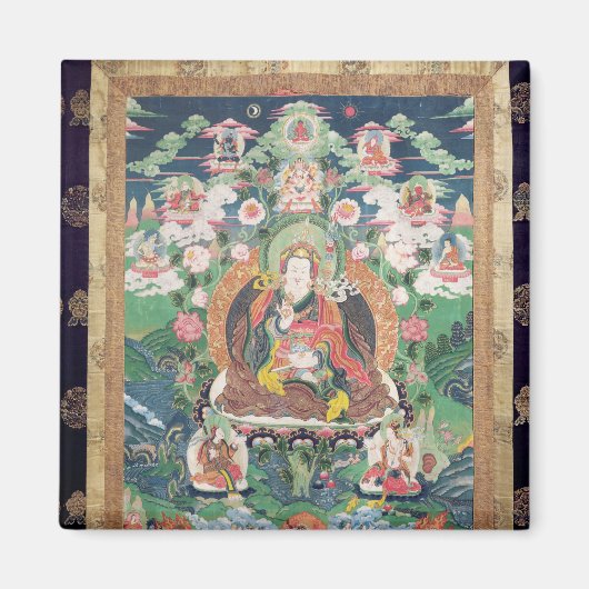 パドマサンバヴァの短歌， c.749 AD マグネット (正面)