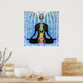 パドマブルーアラベスク ポスター (キッチン)