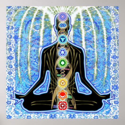 パドマブルーアラベスク ポスター (正面)