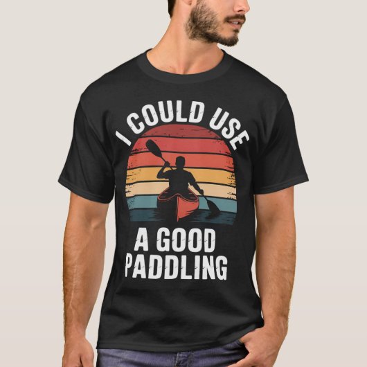 パドリングがうまくなる カヤック Tシャツ (正面)