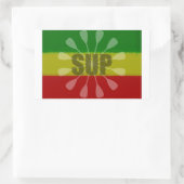 パドリングで立つ 長方形シール (バッグ)