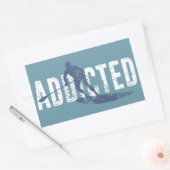 パドリングに夢中である 長方形シール (封筒)