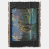 パドリングブロントサウルス&リバーおもしろい スローブランケット (正面縦)