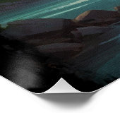 パドリングブロントサウルス&リバーおもしろい ポスター (コーナー)