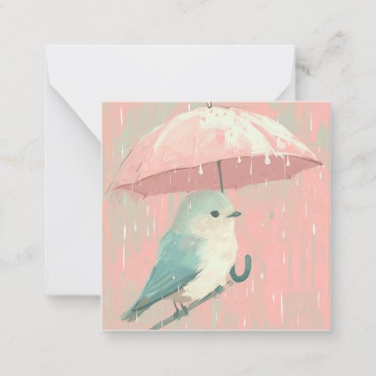 パドルからページへ、鳥の想像力 ノートカード (正面)