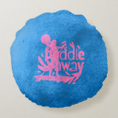 パドルが大好きな女遠くにの子 ラウンドクッション (裏面)