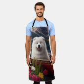 パドルでサモエイ:風光明媚な冒険 エプロン (着用した状態)