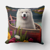 パドルでサモエイ：風光明媚な冒険 クッション (正面)