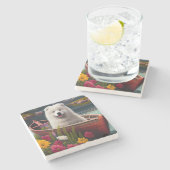 パドルでサモエイ:風光明媚な冒険 ストーンコースター (横)